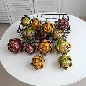 New Artificial Artichoke Model Vase Filler Fake Vegetables And Fruits Faux Plant Kitchen Decorations Home Art Decor