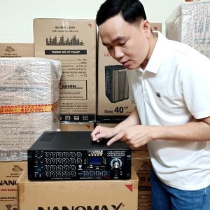 Amply Karaoke Nanomax PA-1209A 20 Sò Công Suất 1100w/max Kết Nối Bluetooth Chính Hãng Chất Lượng Cao