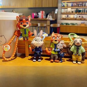 Adorable Animal City Cartoon Doll Keychain Soft Rubber Bag Charm Cute Key Holder Creative Gift Keychain for All Ages