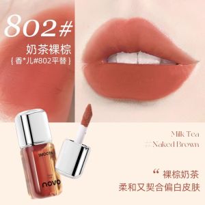 NoVo Intentional Mist Lip Mud Long-lasting Matte Finish Waterproof Non-stick Cup Colorful Velvet Texture Natural Look Lipstick
