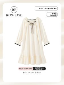 Váy ngủ cotton BE có đệm ngực thoải mái