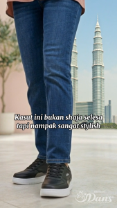 Dans X Lee Cooper Kasut Sneaker Wanita  – Hitam/Putih LCL-0196