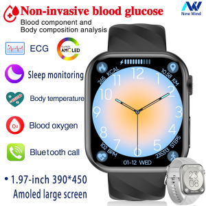 Đường huyết Đồng hồ thông minh ninewind MT500 huyết áp theo dõi nhịp tim ECG + PPG cuộc gọi Bluetooth thanh toán ngoại tuyến AMOLED Màn hình HD trợ lý giọng nói Đồng Hồ Băng Cổ tay thể thao