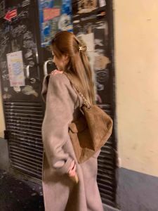 Maillard Korean Style Quilted Suede Tote Bag Fall and Winter Large Capacity Classic Style Gentle Chain Shoulder Underarm Bag Women