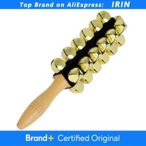 IRIN | IRIN Hand Held Bell Stick Jingle Bells Wooden Shaker Jingle Bells for Adult KTV Party Orff Instruments Early Education Toys