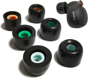 1 Pair Memory Foam Ear Tips For Sony WF-1000XM4 WF-1000XM3 Eartips Cushion Earbuds Earplugs Earphone Accessories