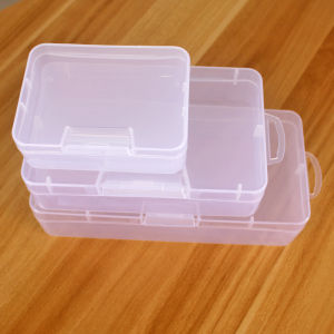 Transparent Plastic Storage Box Jewelry Key Storage Electronic Component Accessory Dustproof Simple Lock Box Home Organization Desk Top Storage