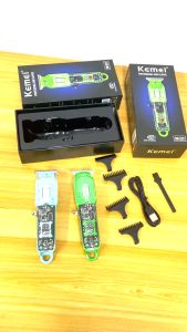 Kemei KM-1133 LCD Rechargeable Hair Cutting Machine Fade Professional Hair Clipper Transparent Cover Trimmer Barber Shop