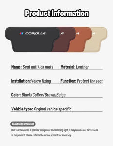 Chất Lượng Cao 2Pcs ghế xe hơi Trở Lại chống đá Mat Pad Da ghế xe hơi bảo vệ mặt sau Bìa Xe Dành phụ kiện nội thất Cho Toyota Camry 2006 2007 2008 2009 2010 2011 2012 2013 2014 2015 2016 2017 2018 2019 2020 2021 2022