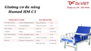 Giường cơ đa năng 1 tay quay Humed HM-C1