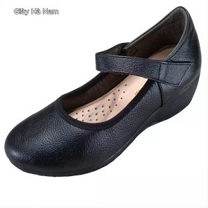 Giày Nữ Búp Bê Đế Xuồng HA NAM Da Bò Thật Thời Trang Cao Cấp 5cm GBBN2056