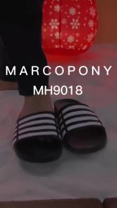 Marco  MH9018 สินค้า วัสดุ EVA ใหม่ ลำลอง ลายแถบ4แถบ พื้นหนา นิ่ม กันลื่น ใส่สบาย สำหรับผู้ชายและผู้หญิง รองเท้าแตะ