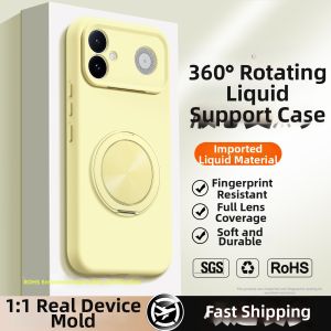DAOWAIREN | Liquid Silicone Stand Protective Phone Case Shockproof Soft