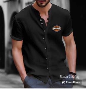Allstar - Kaos V Neck Style Kemeja Lengan Pendek Harley Distro / Kaos Kemeja / Kaos V Neck Kancing / Kaos Kemeja Kancing / Kaos Kemeja Pria / Kaos Kancing Kemeja / Kaos Keren Kemeja / Kaos Pria / Kaos V Neck Style Kancing / Kaos Kancing