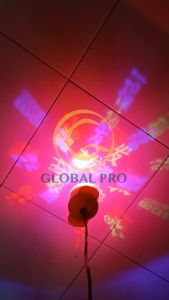 Gong Xi Fa Cai Character LED Color Rotating Bulb CNY Lantern Decoration Light Auto Rotate Colorful Chinese Light Bulb