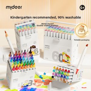MiDeer | Child-friendly Dual-Tip Washable Quick-Dry Soft-Tipped Marker Pens