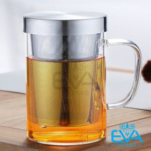 Cốc Lọc Trà / Ly Thuỷ Tinh Chịu Nhiệt Kèm Lõi Lọc Trà Inox Straight Cup 450ML