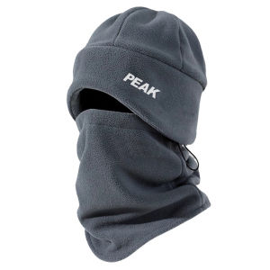 Peak Mens Winter Outdoor Cycling Hat Adjustable Warm Windproof Neck Warmer Fleece Lined Bike Head Cover Polyester Fiber