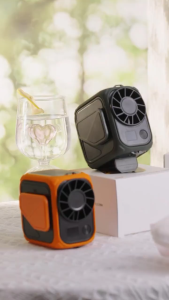 Jamay Kipas Gantung Pinggang Dengan Senter LED Kipas Angin Pendingin Portabel 10000mAh Kipas Luar Ruangan 3 in 1 Dengan Kipas  F15