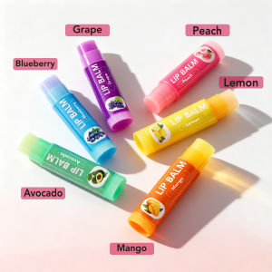 6 Pcs Cute Fruit Lip Balm Set Christmas Birthday Gifts For Girls Friends