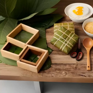Bộ 3 Khuôn Làm Bánh Chưng Gỗ Tự Nhiên Thông Minh 3 Kích Cỡ