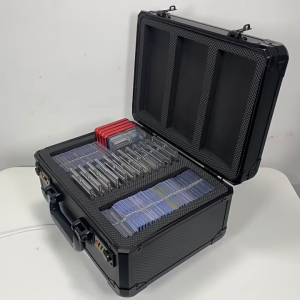 3-Slot Aluminum Portable Sturdy Graded Card Carrying Case With Transparent Cover & Lock For Psa Cgc