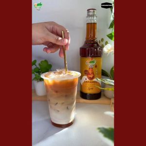 Ding Fong Syrup for Coffee Caramel Flavor - 1 Bottle 730ml Pump Available - Flavoring Syrup for Soda Drinks - Varganation