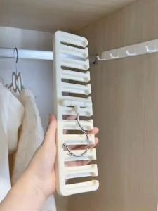 10 Slot Tie Belt Hanger Wardrobe Belt Rotating Organizer Rack Multifuctional Scarf Hanger Home Closet Storage Holder Accessories
