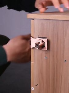 Hasp Lock Punch-Free Overpal Kunci 2in1 Tempat Gembok Anti-Theft Meja Lemari PakaianPintu