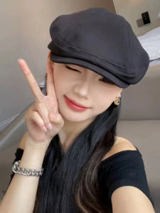 Retro Minimalist Solid Color Forward Cap Womens Spring Autumn New Style Japanese Sweet Cool Versatile Face Slimming Duckbill Boy Scout Hat