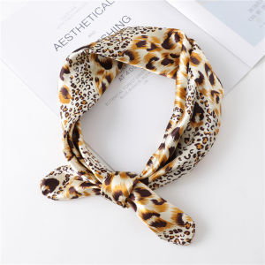 New European American Luxury Brand Women Leopard Silk scarf 60*60cm Square Scarves Spring Summer Headscarf Fashion Hijab Bandana