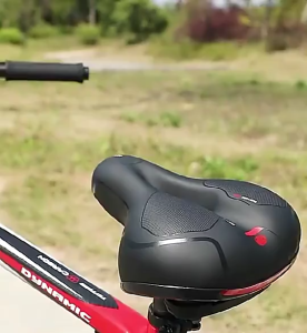 MTB Road Bike Saddle High ElasticSponge Breathable Soft Seat ShockAbsorption PU Rainproof