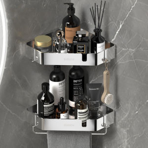 XTEN 304 Stainless Steel Bathroom Shelf Organizer Rack Bath Room Organizer Rack Corner Shelf Rack Toilet Accessories