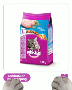 WHISKAS Adult 480g - Makanan Kucing Dewasa [Ocean Fish Tuna Tuna&Salmon Mackerel]