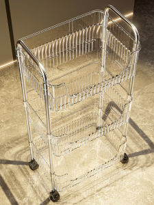 MEIZHUFU | Narrow Space Bathroom Storage Organizer Trolley
