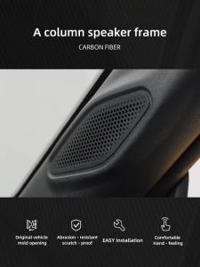 Carbon Fiber Auto A-Pillar Speaker Panel Cover Trim Sticker For Ford Mustang GT 2024 2025 Car Interior Decor Tuning Accessories