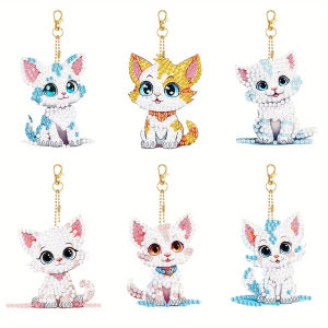 DIY Diamond Painting Keychains per Set - Animal Theme Suitable for Beginners Diamond Set Craft Supplies Exquisite Gifts for