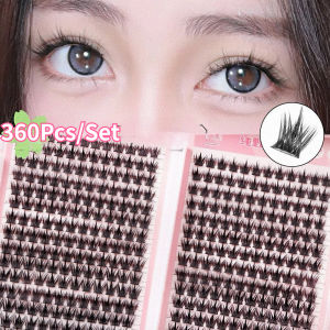 360PCs/Set False Eyelashes Mnaga Style Lashes Reusable Individual C Curl 30 Rows Large Capacity Thick Natural Manga Segmented Eyelash Extensions