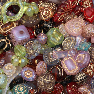 50g/lot Classical Vintage Acrylic Beads Mixed Butterfly Flower Beads Loose Spacer Bead For DIY Jewelry Making Necklace Bracelet