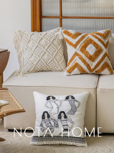 Handmade Woven Accent Pillow Cushion for Sofa Car