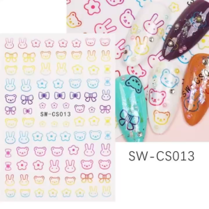 Sticker Dán Móng Hình Thú Cute Pastel – Bộ Sưu Tập SW-CS013 Đến CS183