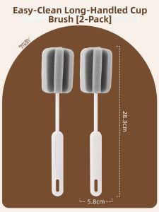 CHAHUA | Home Long Handle Sponge Bottle and Cup Cleaning Brush