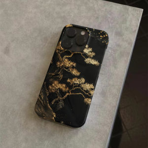 Dark Night Gold Pineapple Creative Film High-End Personality Mobile Phone Case New Chinese Style for  7/8/X/XR/11/12/13pro/14/15promax