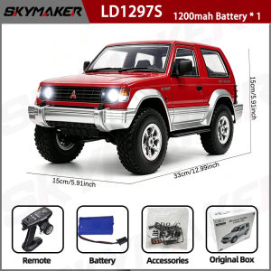 LDRC LD1297S LD1297PRO 1/14 4WD Pajero RC Crawler Brushed Brushless Dual-Speed Shift 2.4G Off-Road Simulation Climbing Car Toy