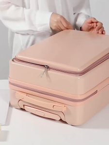 TRAVELCUL Full Front Open Luggage Laptop Pocket Luggage Suitcase  20/24inch Luggage Bag Travel Waterproof