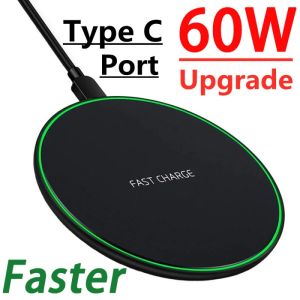 (Manila Shipping) Aitemay 60W Wireless Charger Fast Charging Pad Universal Qi Certified For iPhone 15 14 13 12 Samsung S24 S23 Xiaomi Huawei Black