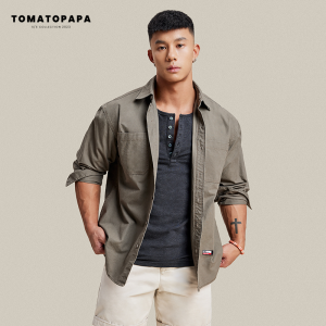 TOMATOPAPA | Business Casual Fashion Mens Long Sleeve Shirt