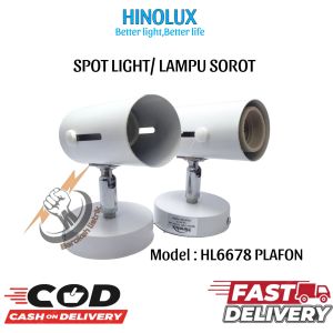 1 PCS kap lampu plafon hinolux warna putih/fitting lampu sorot/fitting lampu tembak sport light SNI.