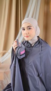 Mukena Traveling Mini Pouch Super Kecil 2 in 1 Dewasa Jumbo Parasut Premium Korea Lembut Murah Terbaru | Mukenah Travelling Terkini Free Sajadah Dan Tasbih