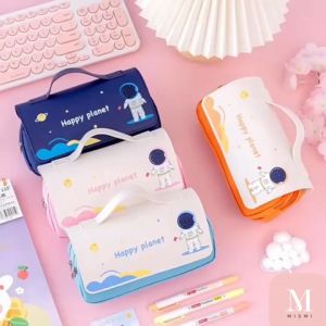 Mismi Bea Pencil Case Lucu Kapasitas Besar Dual Slot Kotak Pensil Sekolah Stylish - PC3B